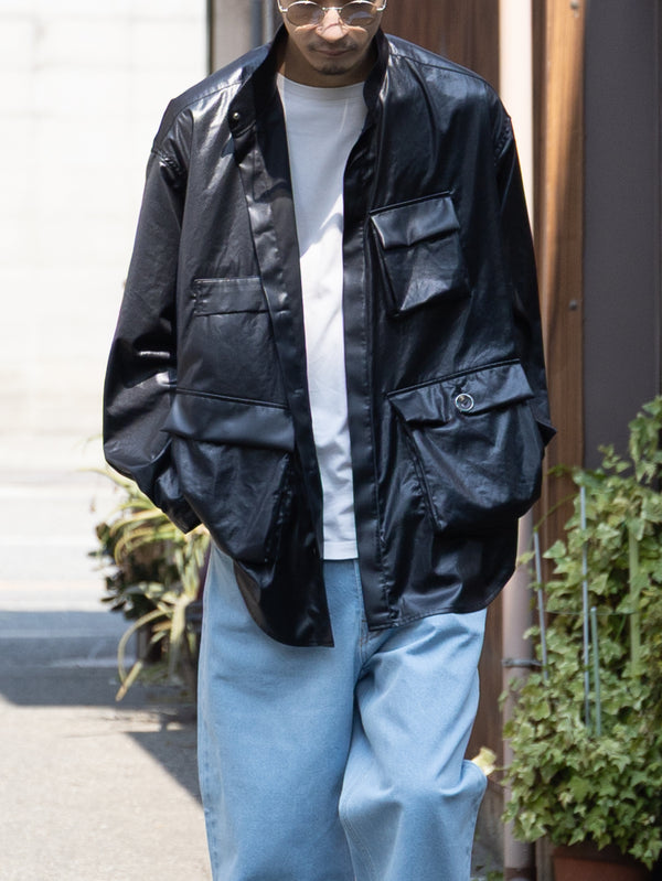 【Licht Bestreben】"M-65 フェイクフェイクレザージャケット"