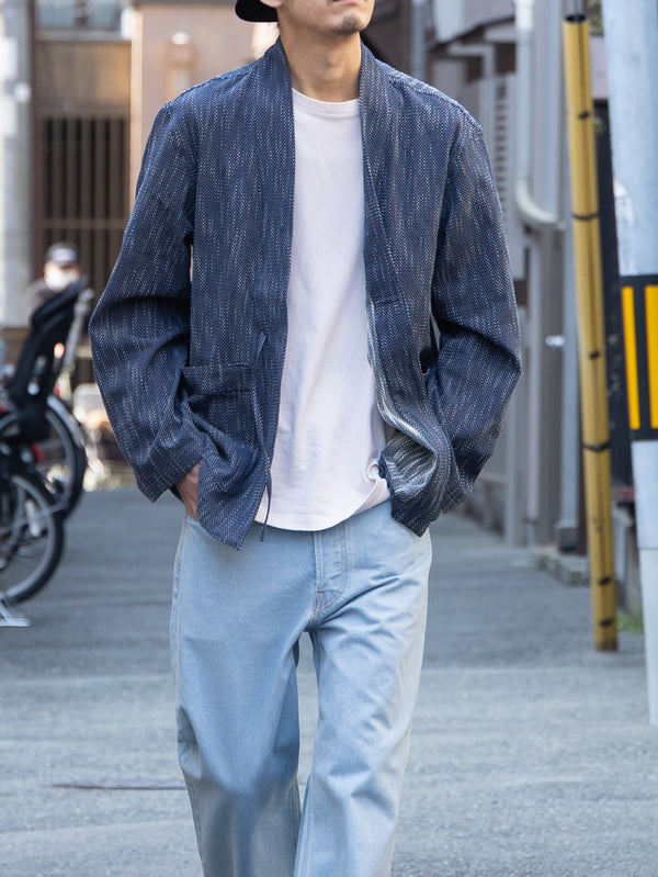 【KUON】"藍染刺し子野良着"