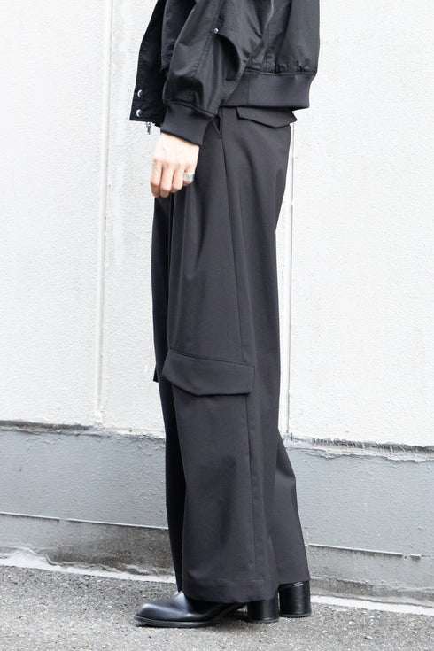 【Licht Bestreben】"3 LAYER SHIN FLAP BAGGY TROUSERS"