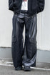 【Licht Bestreben】"FAKE-FAKE LEATHER Ⅱ SHIN FLAP BAGGY TROUSERS"