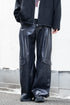 【Licht Bestreben】"FAKE-FAKE LEATHER Ⅱ SHIN FLAP BAGGY TROUSERS"