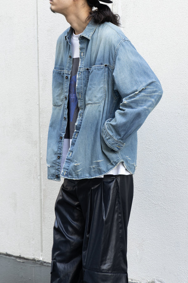 【THE JEAN PIERRE】"Grunge Denim Shirt"