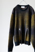 【TAUPE】"GRADATION ZIP CREW KNIT"