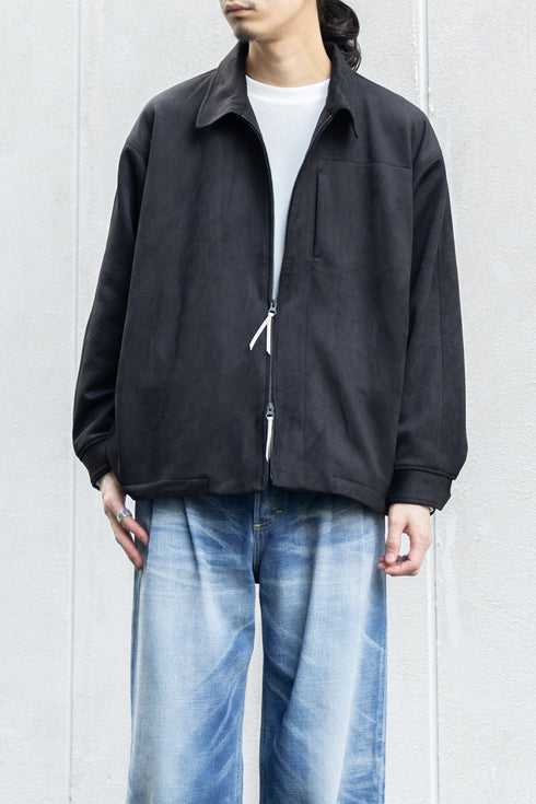 【CURLY&Co.】"KNIT SUEDE ZIP-UP BLOUSON"