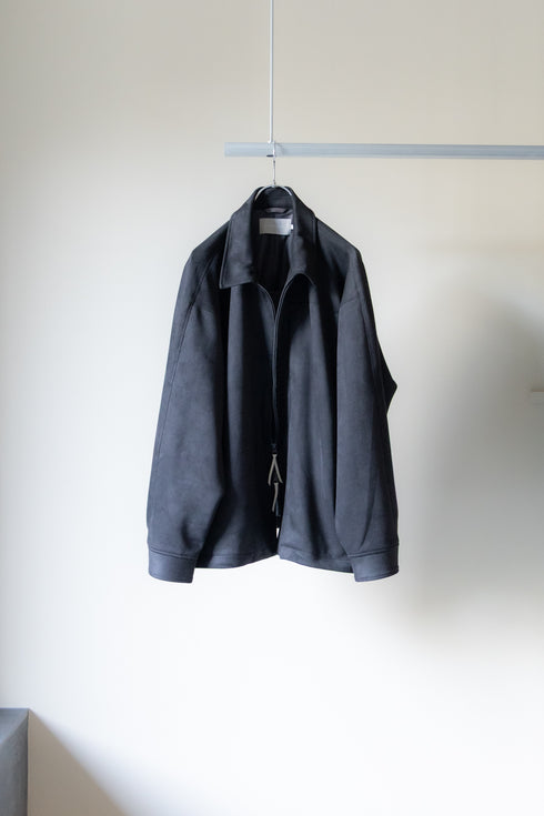 【CURLY&Co.】"KNIT SUEDE ZIP-UP BLOUSON"