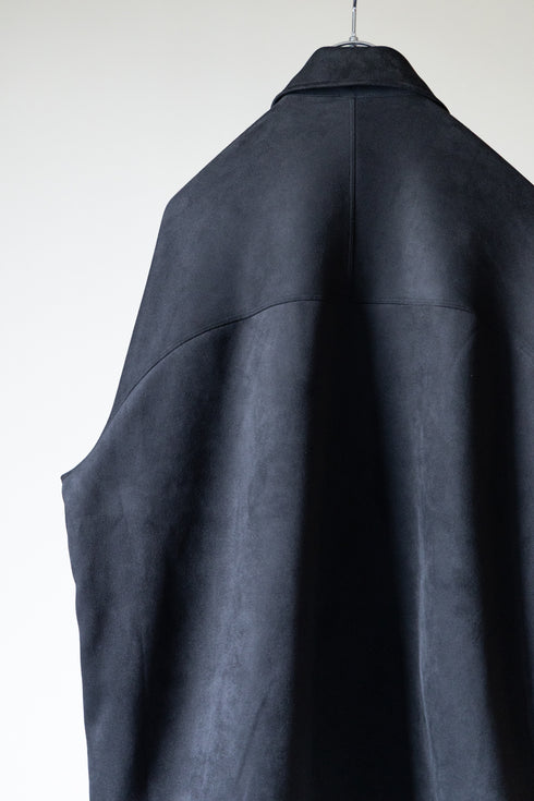 【CURLY&Co.】"KNIT SUEDE ZIP-UP BLOUSON"