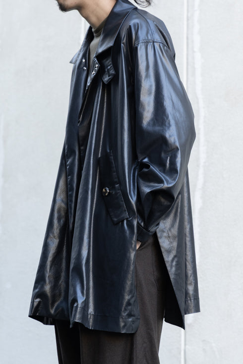 【Licht Bestreben】"FAKE-FAKE LEATHER Ⅱ BALMACAAN COAT"