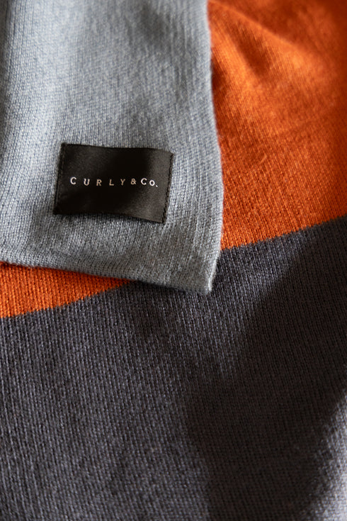 【CURLY&Co.】"PANEL COLOR SILK SCARF"