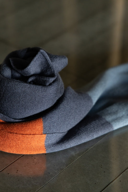 【CURLY&Co.】"PANEL COLOR SILK SCARF"