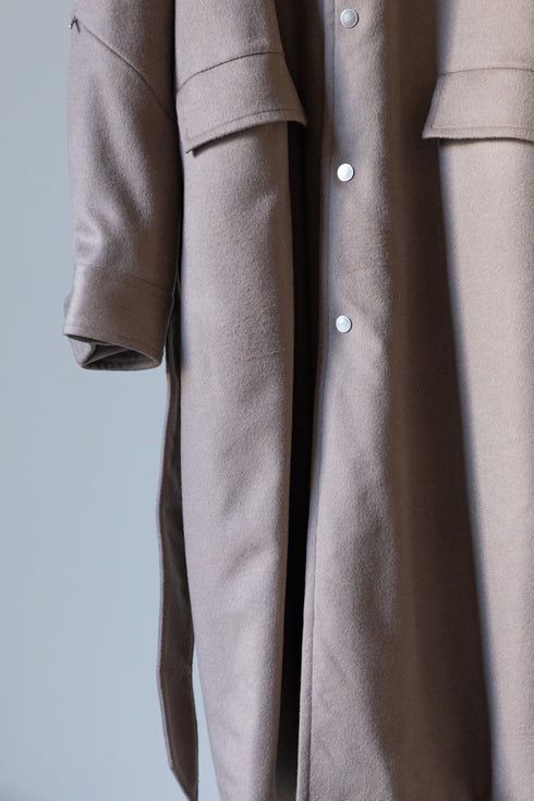 【THE JEAN PIERRE】"Leather Collar Coat"
