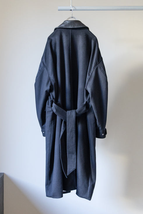 【THE JEAN PIERRE】"Leather Collar Coat"