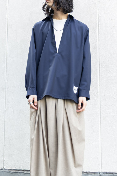 【SHEIK YERBOUTI】"SILK WOOL SKIPPER SHIRT"