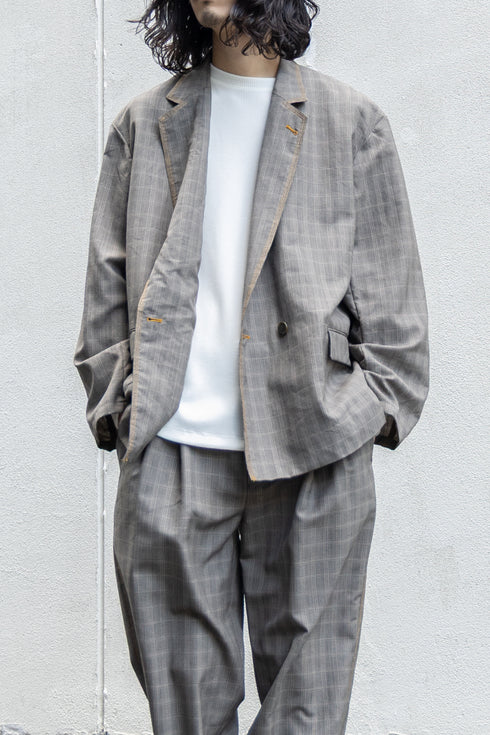 【nuterm】"Color Stitch Double Breasted Jacket"