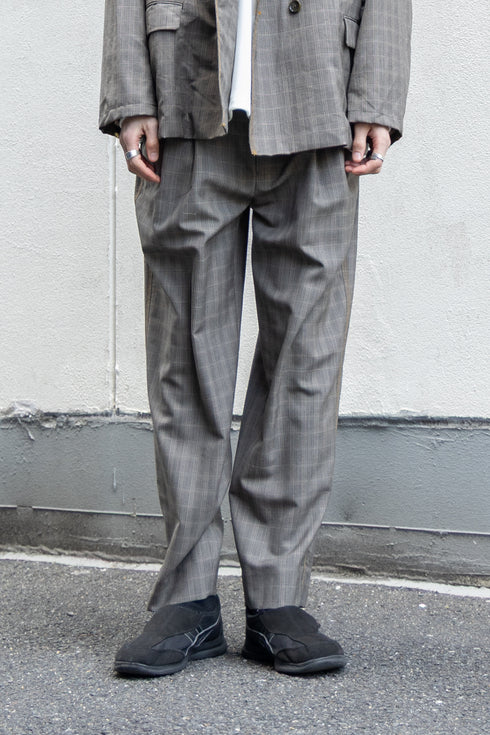 【nuterm】"Collor Stitch Relax Tapered Trousers"