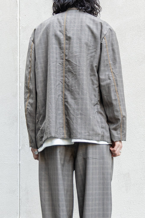 【nuterm】"Color Stitch Double Breasted Jacket"