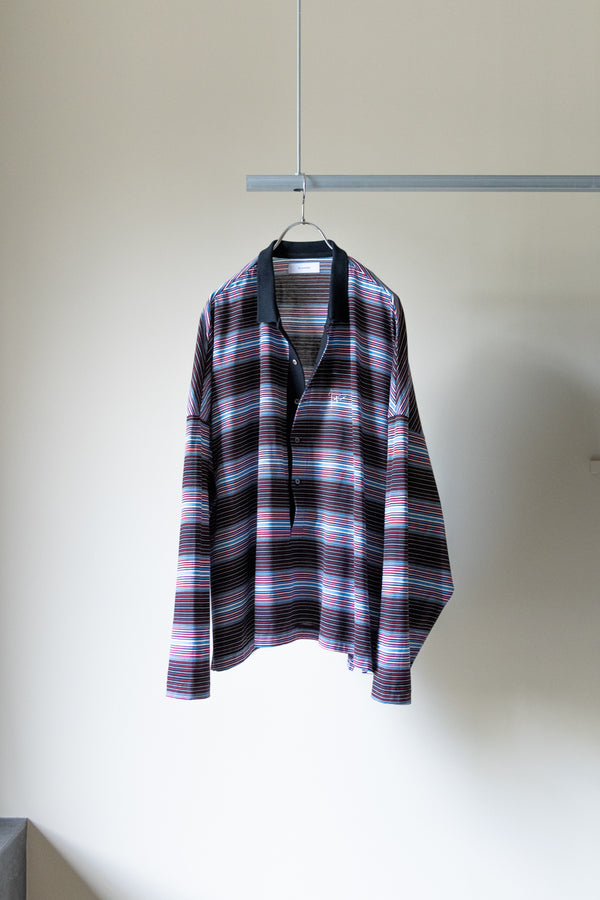 【THE JEAN PIERRE】"Super Fine Multi Border 11XL Polo"