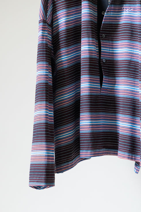 【THE JEAN PIERRE】"Super Fine Multi Border 11XL Polo"