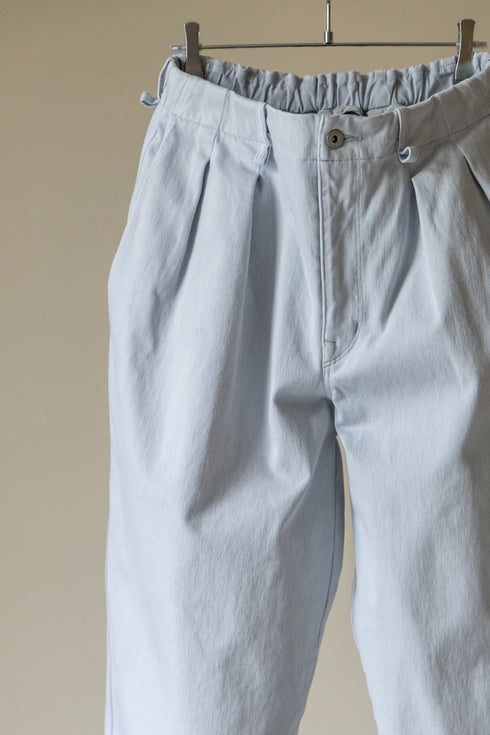 【CURLY&Co.】"KNIT DENIM 2 TUCK EZ WIDE SLACKS"