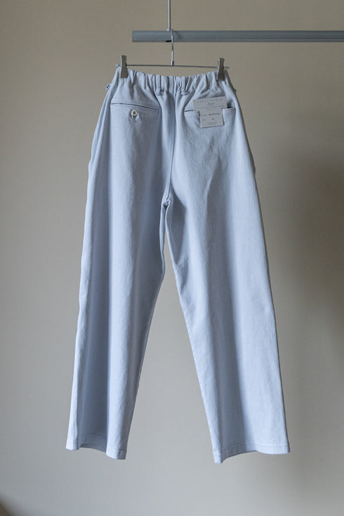 【CURLY&Co.】"KNIT DENIM 2 TUCK EZ WIDE SLACKS"