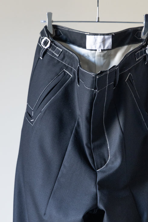 【LQUARTET】"WASHABLE SUPER100’s WIDE CEREMONY MC TROUSERS"