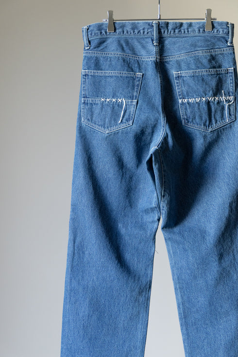 【KUON】"Sashiko Mended Denim Trousers"