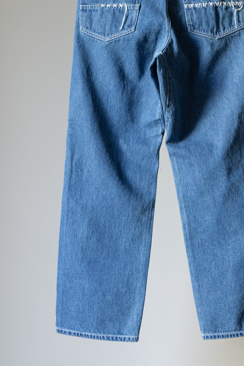 【KUON】"Sashiko Mended Denim Trousers"