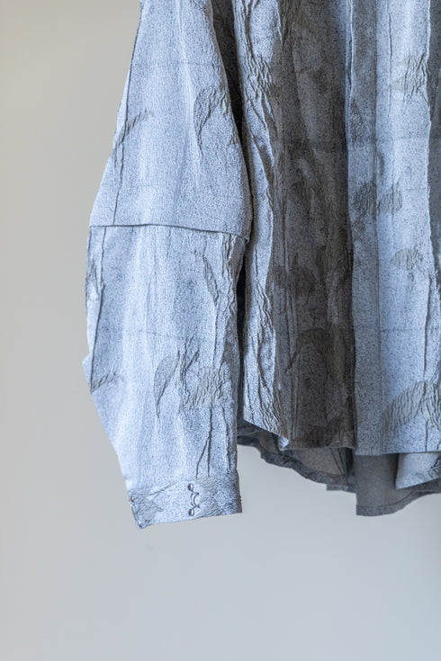 別注【Licht Bestreben】"Detachable Sleeve Hook-Cuff Jacquard Shirt"