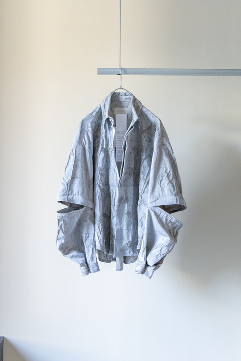 別注【Licht Bestreben】"Detachable Sleeve Hook-Cuff Jacquard Shirt"