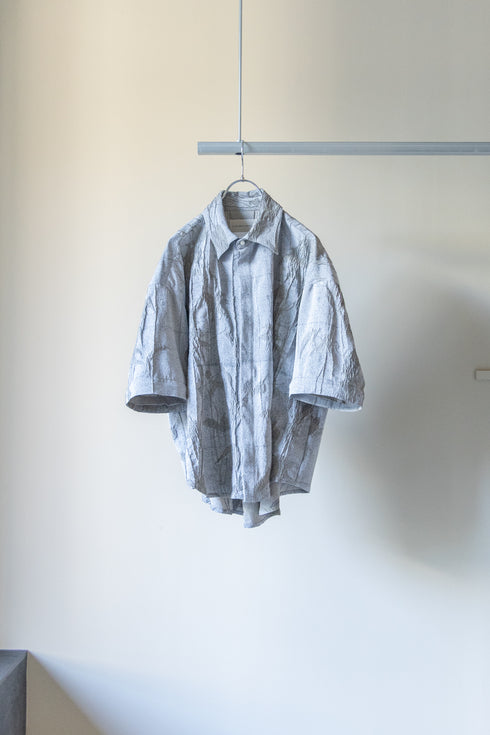 別注【Licht Bestreben】"Detachable Sleeve Hook-Cuff Jacquard Shirt"