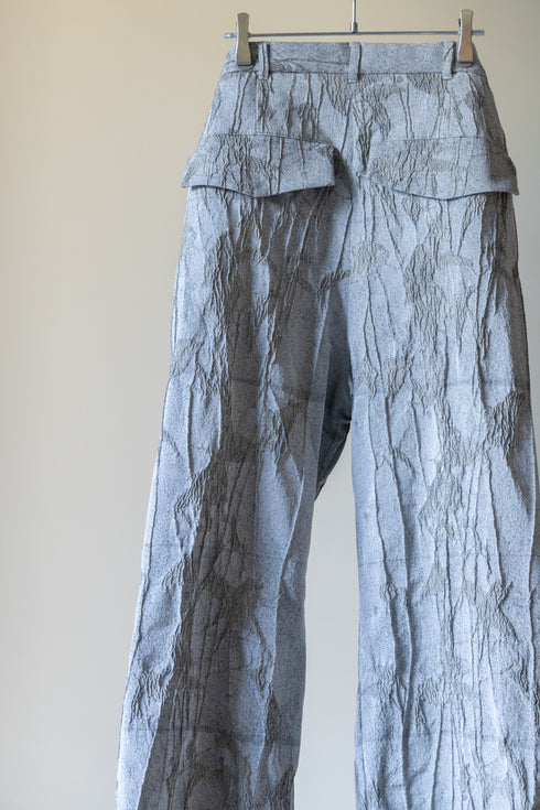 別注【Licht Bestreben】"Shin Flap Baggy Jacquard Trousers"