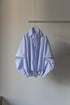 【Licht Bestreben】"Detachable Sleeve Hook-Cuff Stripe Shirt"