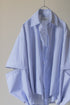 【Licht Bestreben】"Detachable Sleeve Hook-Cuff Stripe Shirt"