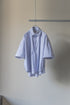 【Licht Bestreben】"Detachable Sleeve Hook-Cuff Stripe Shirt"
