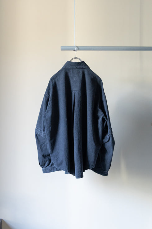 【Licht Bestreben】"Detachable Sleeve Hook-Cuff Denim Shirt"