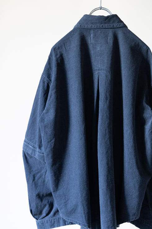 【Licht Bestreben】"Detachable Sleeve Hook-Cuff Denim Shirt"