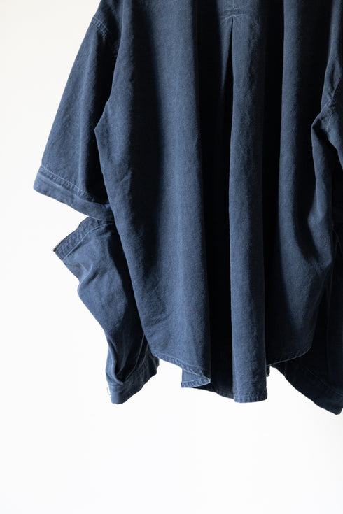 【Licht Bestreben】"Detachable Sleeve Hook-Cuff Denim Shirt"