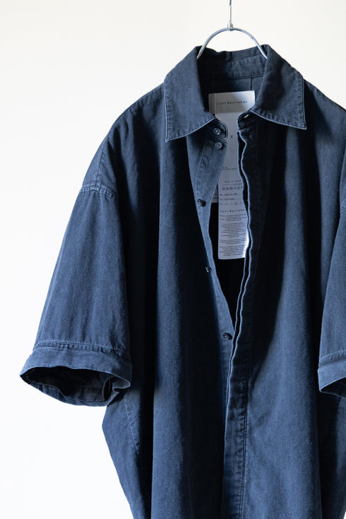 【Licht Bestreben】"Detachable Sleeve Hook-Cuff Denim Shirt"