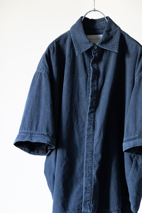 【Licht Bestreben】"Detachable Sleeve Hook-Cuff Denim Shirt"