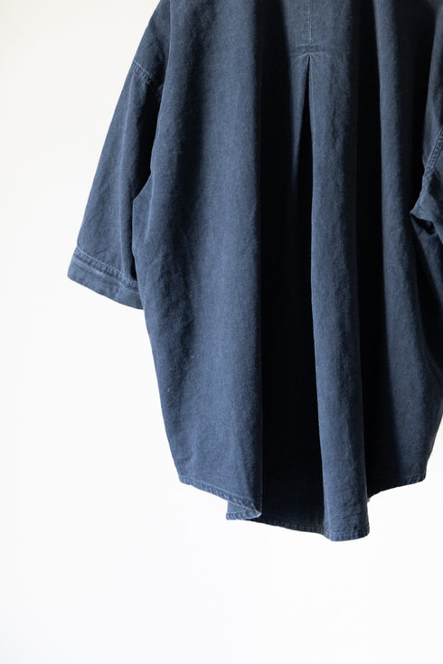 【Licht Bestreben】"Detachable Sleeve Hook-Cuff Denim Shirt"
