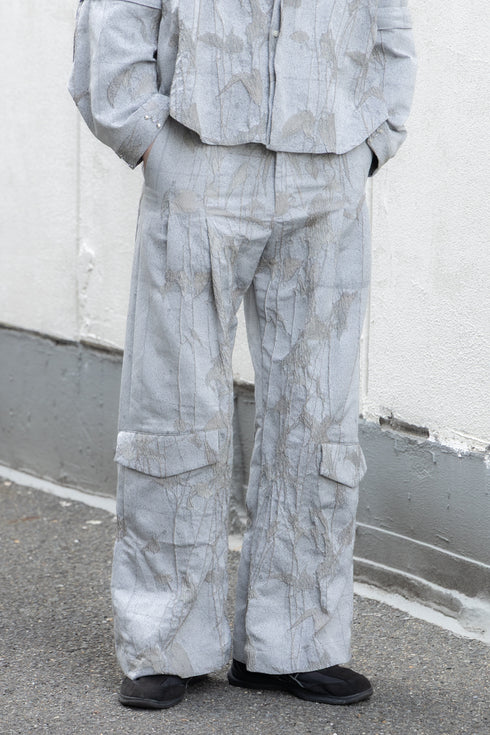 別注【Licht Bestreben】"Shin Flap Baggy Jacquard Trousers"