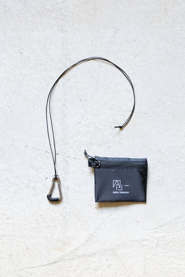別注【SHEIK YERBOUTI】"Braided leather-cord carabiner necklace"