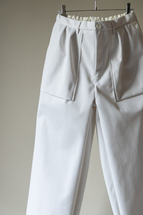 【CURLY&Co.】"SOLID DOUBLE-KNIT WIDE BAKER PANTS"