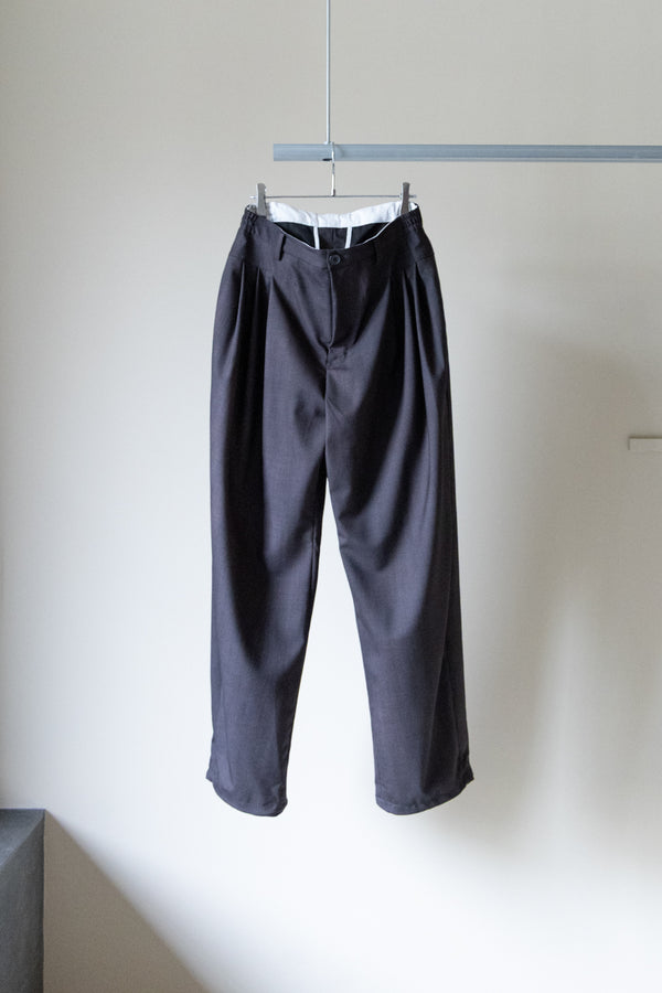 【THE JEAN PIERRE】"Urban Wool Low 3 Tuck Trousers"