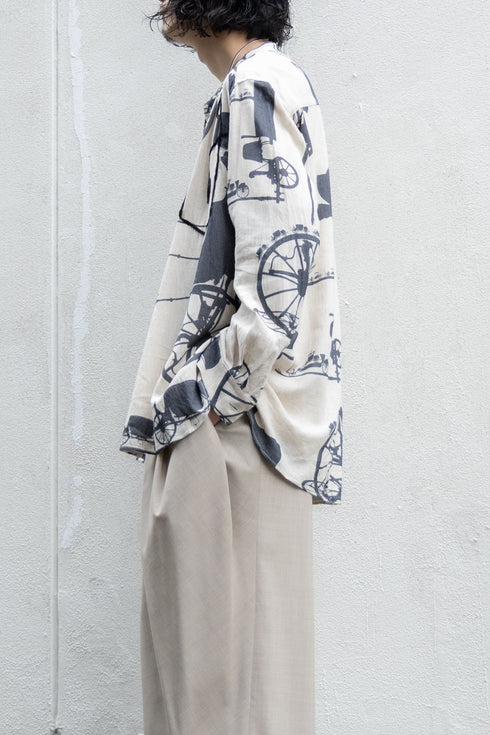 【YUTA MATSUOKA】"BAND COLLAR SHIRT"