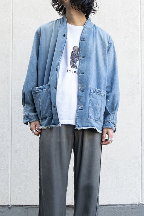 別注【KUON】"Painting Denim Sashiko Shirket"