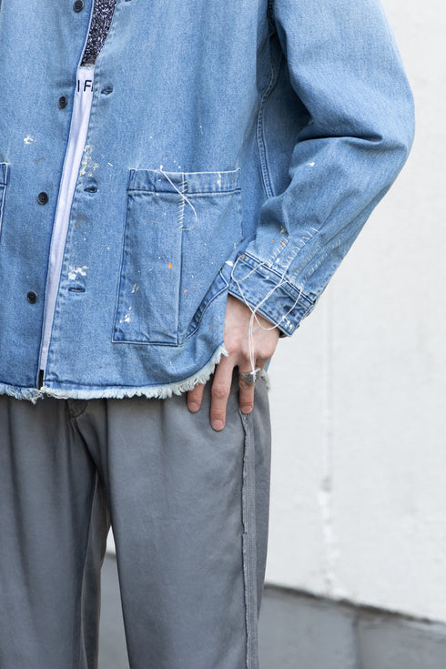 別注【KUON】"Painting Denim Sashiko Shirket"