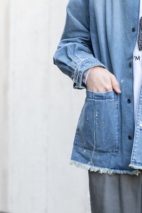 別注【KUON】"Painting Denim Sashiko Shirket"