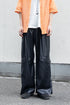 【Licht Bestreben】"FAKE-FAKE LEATHER Ⅱ SHIN FLAP BAGGY TROUSERS"