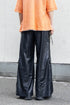 【Licht Bestreben】"FAKE-FAKE LEATHER Ⅱ SHIN FLAP BAGGY TROUSERS"