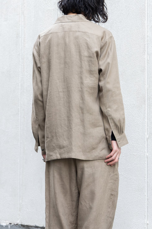 【SHEIK YERBOUTI】"Hemp Open-Collar LS Shirt"